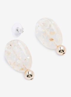 R&B Embellished Pushback Closure Detail Dangle Earrings  - Image 2