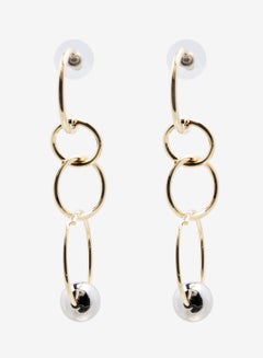 R&B Embellished Pushback Closure Detail Dangle Earrings  - Image 1