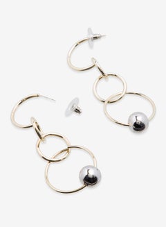 R&B Embellished Pushback Closure Detail Dangle Earrings  - Image 2