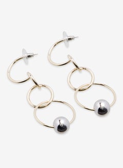 R&B Embellished Pushback Closure Detail Dangle Earrings  - Image 3