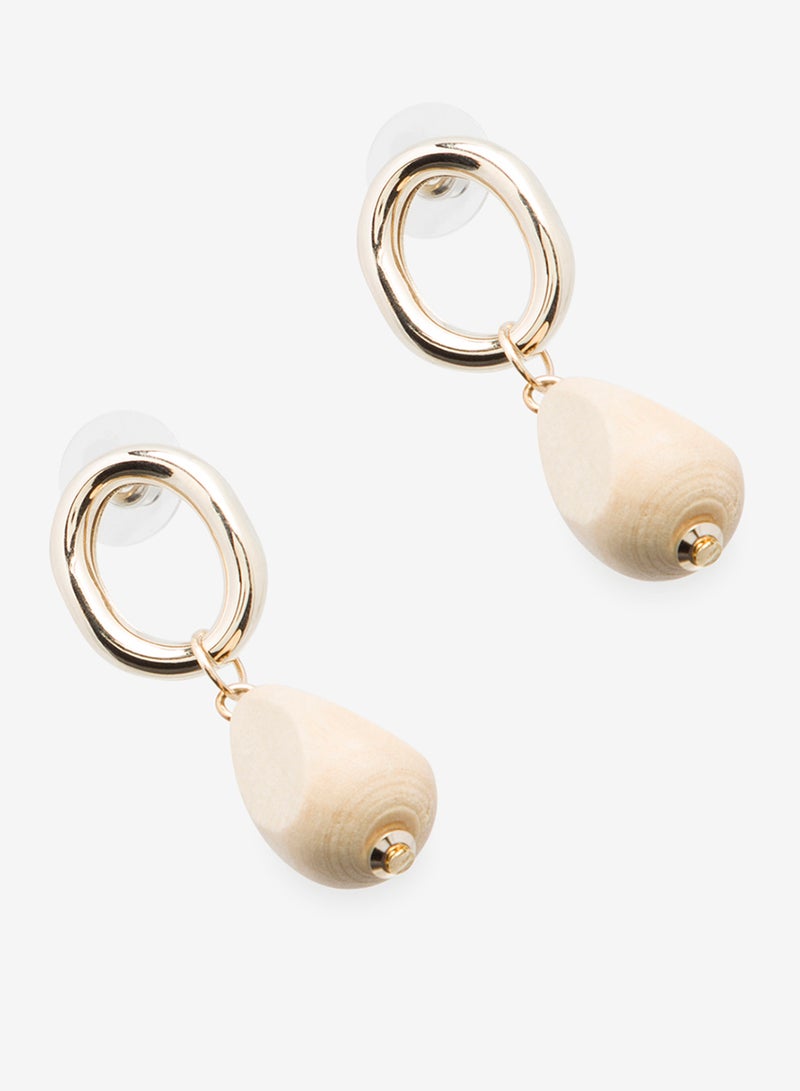 R&B - Embellished Pushback Closure Detail Dangle Earrings - Image 1