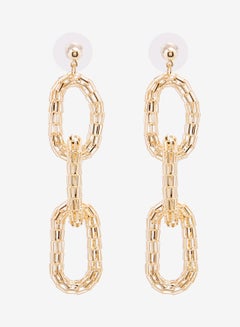 R&B Embellished Pushback Closure Detail Dangle Earrings  - Image 1
