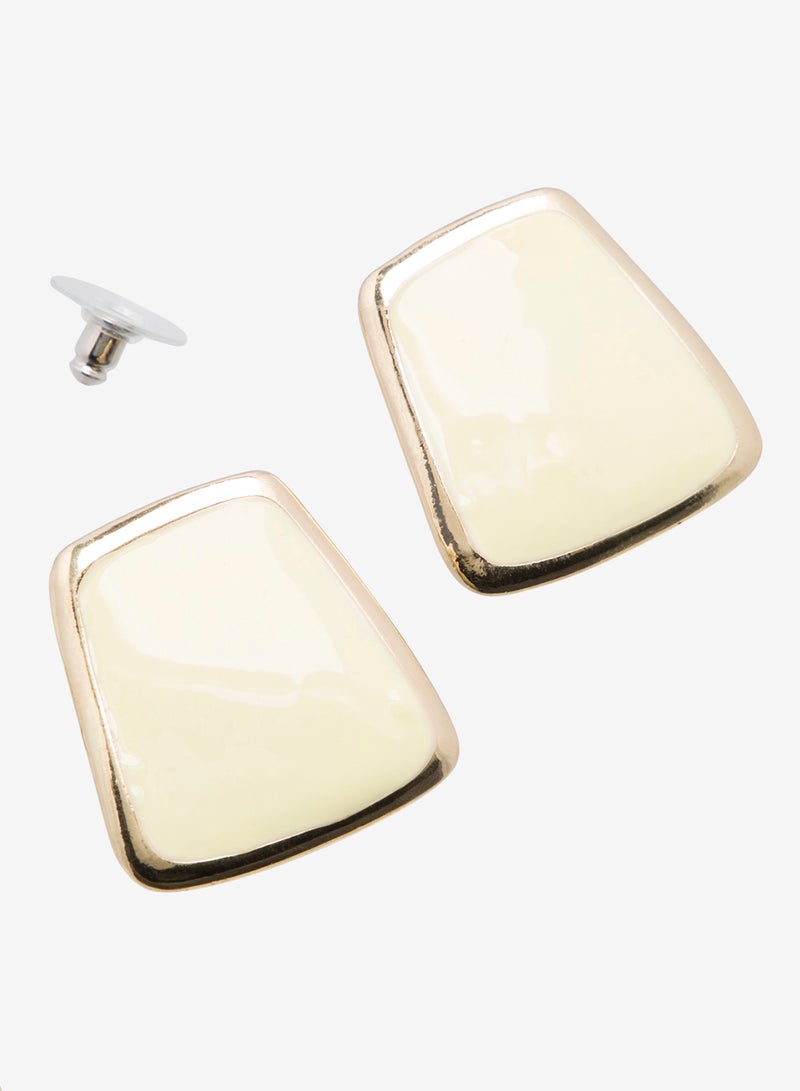 R&B Embellished Pushback Closure Detail Stud Earrings  - Image 1