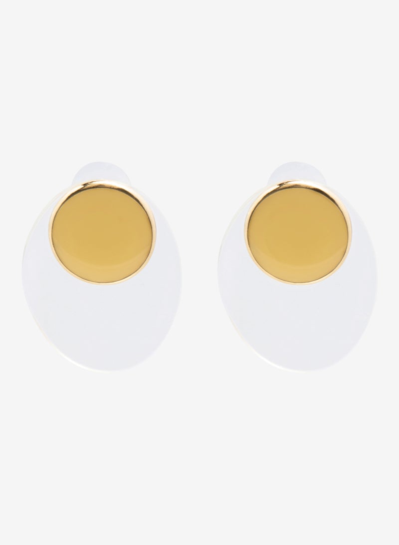 R&B Embellished Pushback Closure Detail Stud Earrings  - Image 1