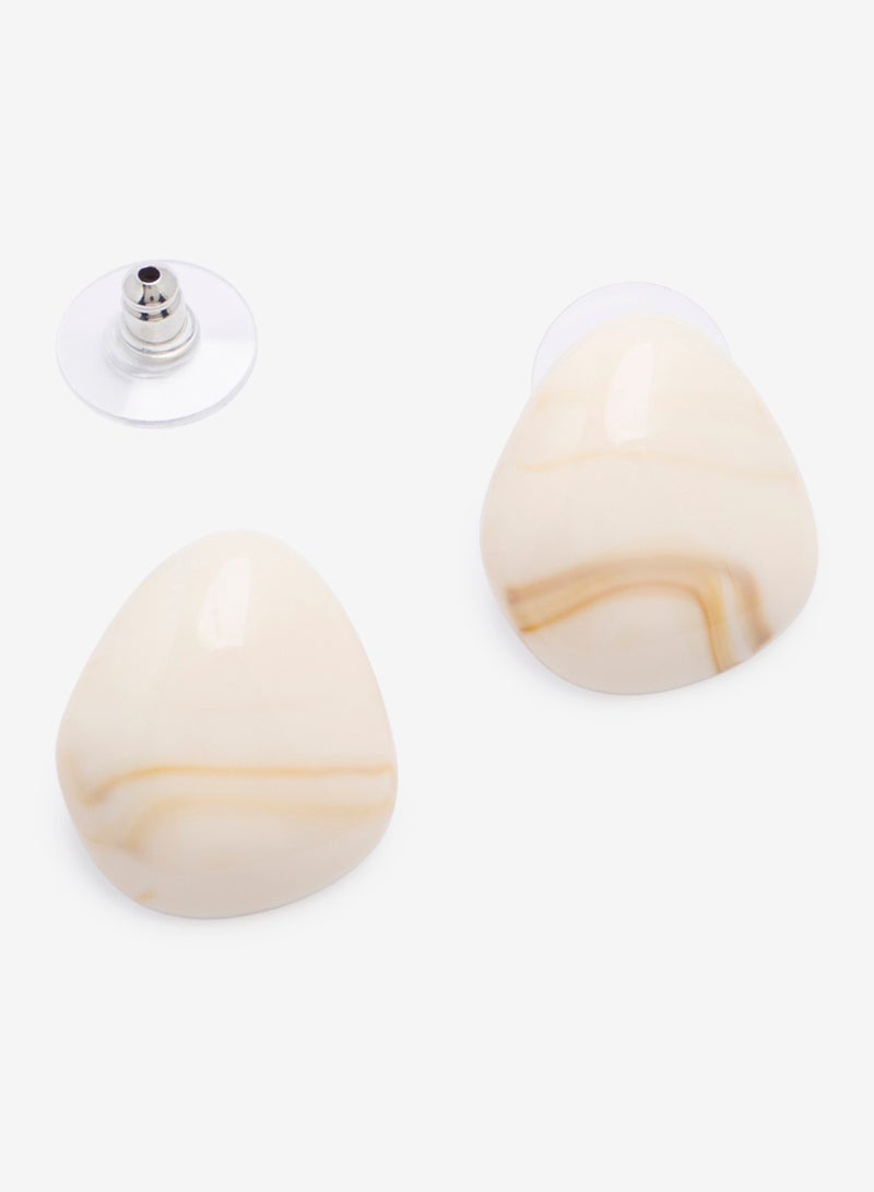R&B Embellished Pushback Closure Detail Dangle Earrings  - Image 2