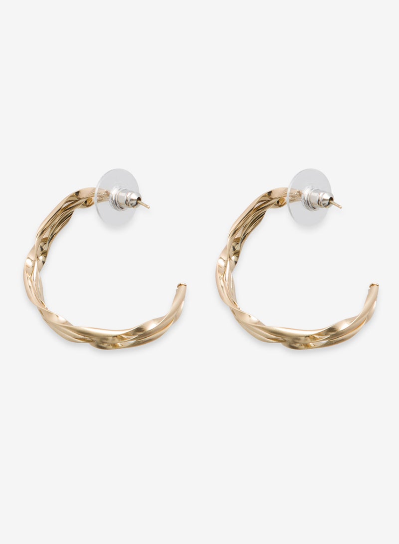 R&B - Metallic Hoop Earrings - Image 1