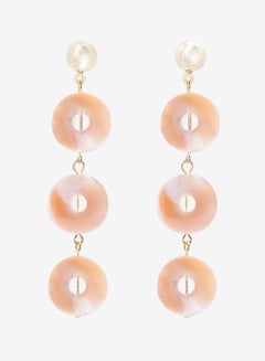 R&B Embellished Pushback Closure Detail Dangle Earrings  - Image 1