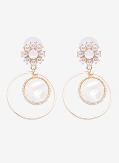 R&B Embellished Pushback Closure Detail Dangle Earrings  - Image 1