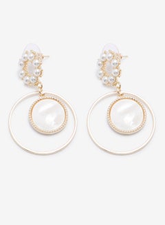 R&B Embellished Pushback Closure Detail Dangle Earrings  - Image 3