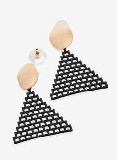 R&B Embellished Pushback Closure Detail Dangle Earrings  - Image 2