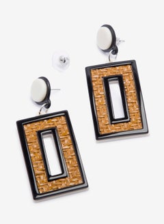 R&B Embellished Pushback Closure Detail Dangle Earrings  - Image 2