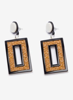R&B Embellished Pushback Closure Detail Dangle Earrings  - Image 3