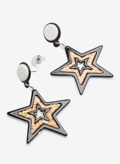 R&B Embellished Pushback Closure Detail Dangle Earrings  - Image 2
