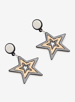 R&B Embellished Pushback Closure Detail Dangle Earrings  - Image 3