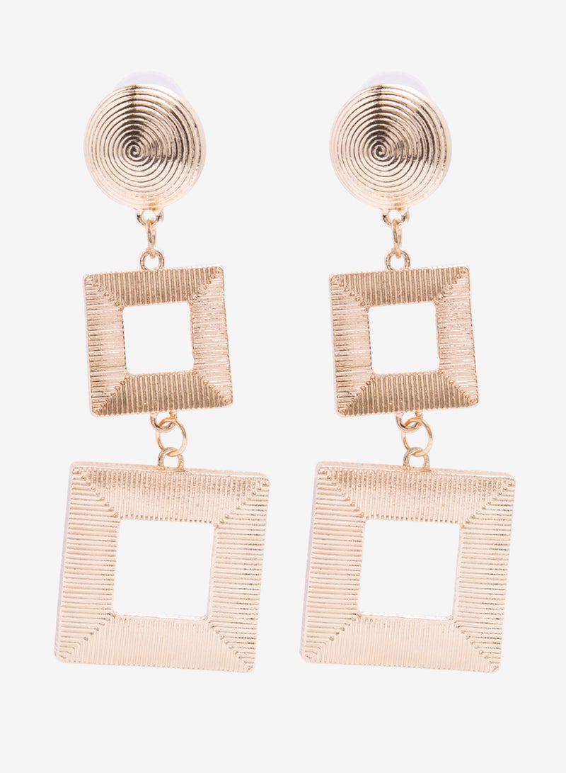R&B - Embellished Pushback Closure Detail Dangle Earrings - Image 1