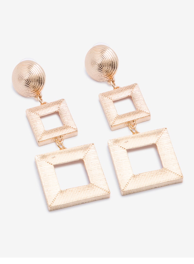 R&B - Embellished Pushback Closure Detail Dangle Earrings - Image 1