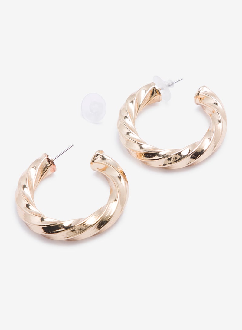 R&B Metallic Hoop Earrings  - Image 2