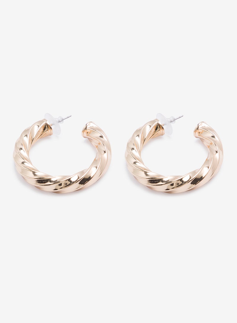 R&B Metallic Hoop Earrings  - Image 3