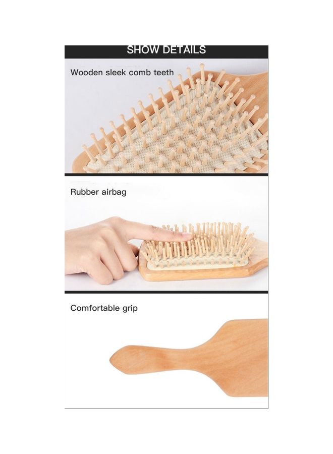 Generic Wooden Hair Comb Beige 26 x 8cm  - Image 3