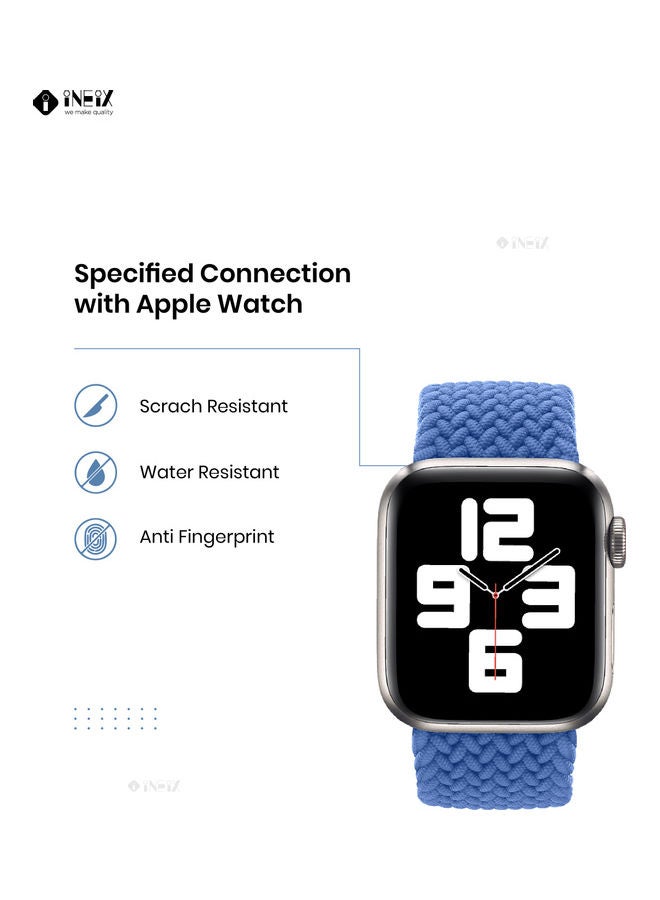 INEIX Solo Loop Replacement Strap For Apple Watch 42/44 Blue - Image 4