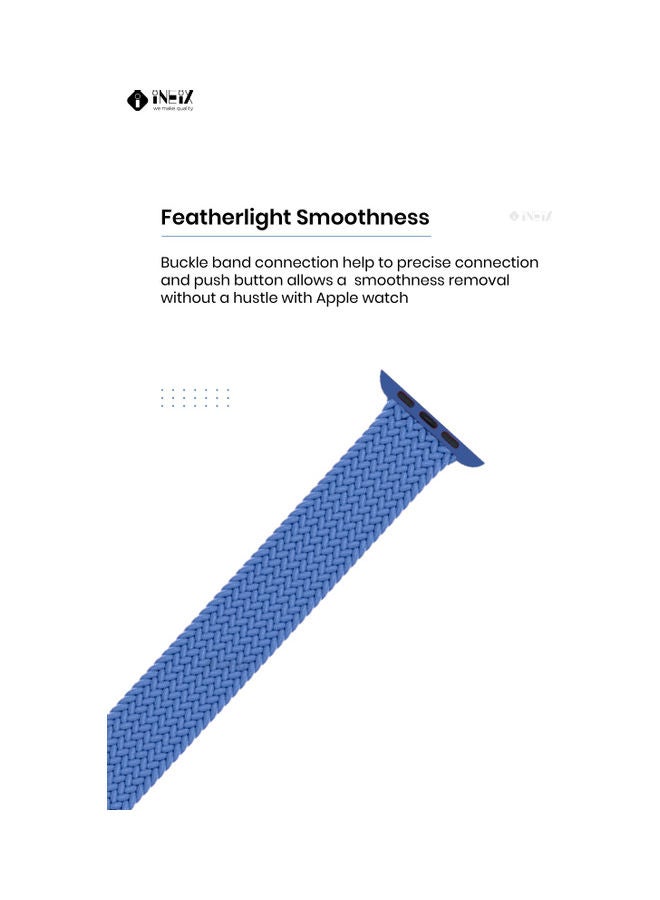 INEIX Solo Loop Replacement Strap For Apple Watch 42/44 Blue - Image 5