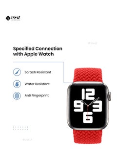 INEIX Solo Loop Replacement Strap For Apple Watch 42/44 Red  - Image 3