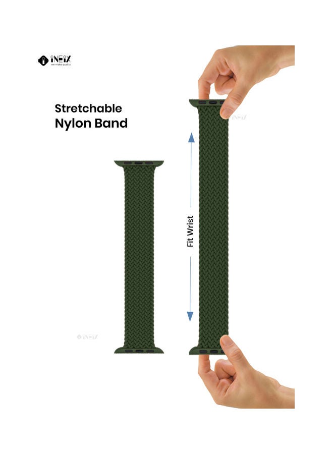 INEIX - Solo Loop Replacement Strap For Apple Watch 42/44 Green - Image 1