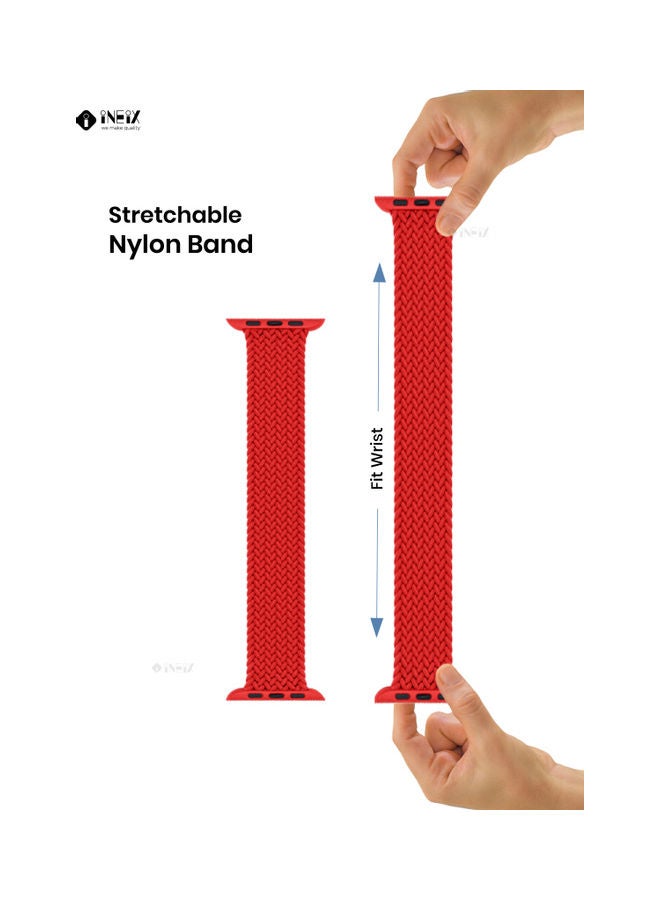 INEIX - Solo Loop Replacement Strap For Apple Watch 42/44 Red - Image 1