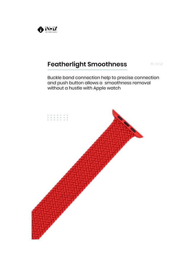 INEIX - Solo Loop Replacement Strap For Apple Watch 42/44 Red - Image 1