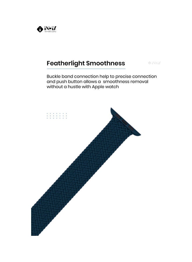 INEIX Solo Loop Replacement Strap For Apple Watch 38/40 Dark Blue - Image 4