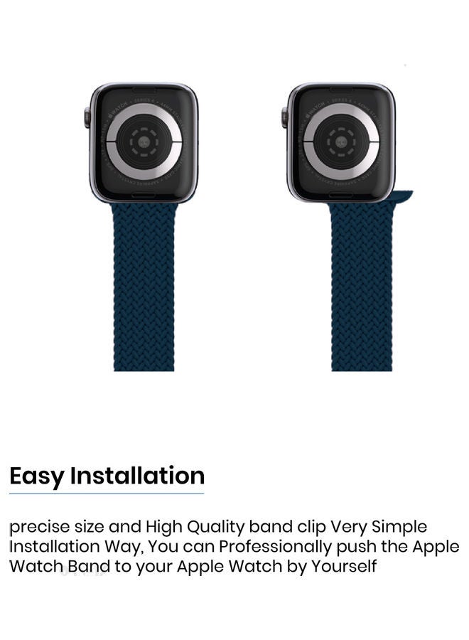 INEIX Solo Loop Replacement Strap For Apple Watch 42/44 Dark Blue - Image 5