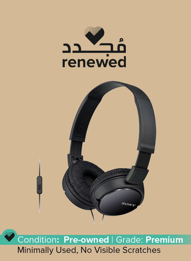 Sony Renewed - ZX110 On-Ear Wired Headphones With Mic Black - Image 1