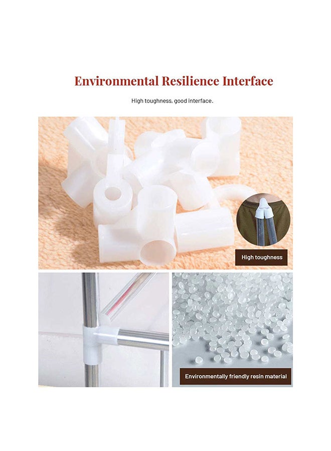 3 Door Non-Woven Foldable Wardrobe Red 165x130x45cm - Image 2