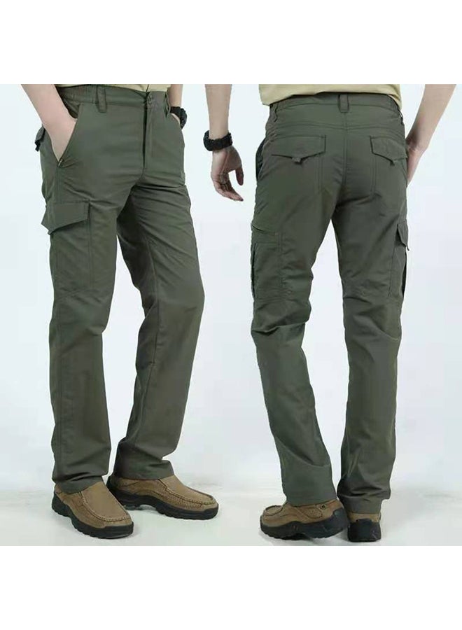 Generic - Waterproof Slim Fit Cargo Pants With Pockets Green - Image 1