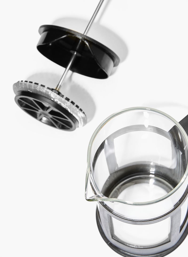 Amal - French Press Coffee & Tea Maker, Heat Resistant Carafe With Superior Filteration system Clear/Black 1000ml - Image 1