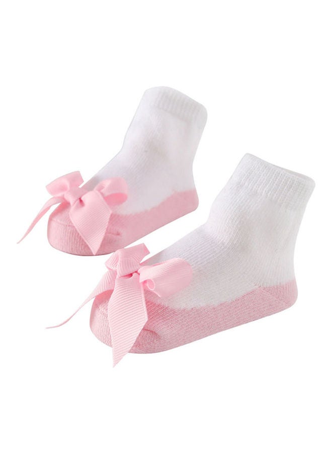Girls Newborns Soft Breathable Cotton Socks Pink - Image 1