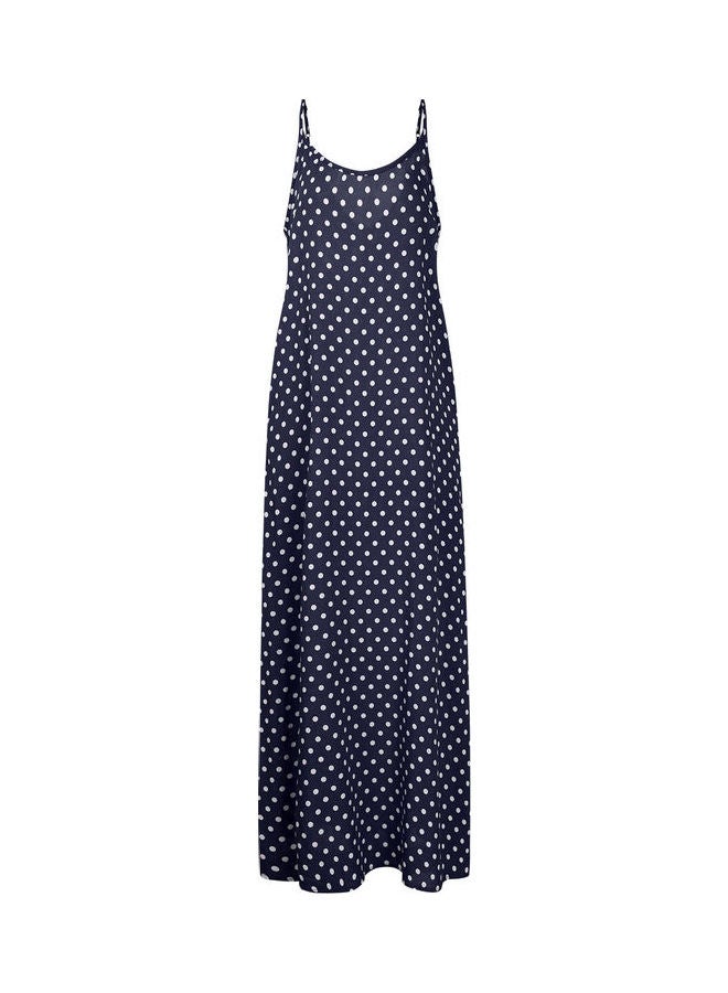 Spaghetti Strap Beach Maxi Dress Blue - Image 3