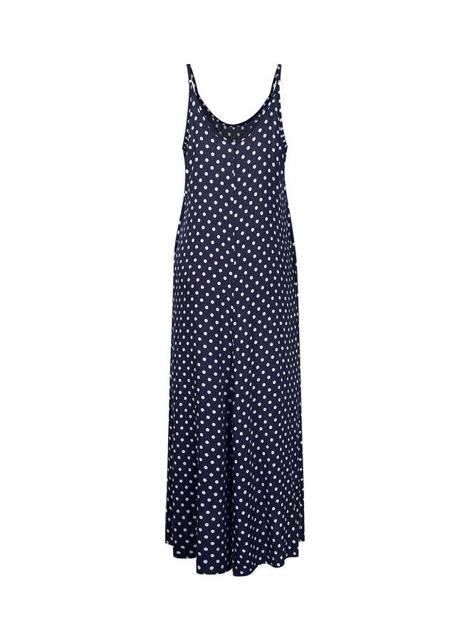 Spaghetti Strap Beach Maxi Dress Blue - Image 5
