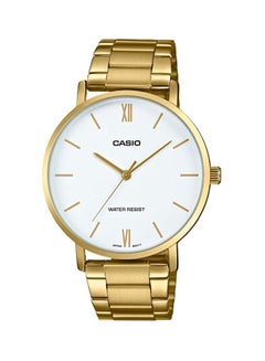 Men's Water Resistant Analog Watch Mtp-VT01G-7BUDF - 40 mm - Gold