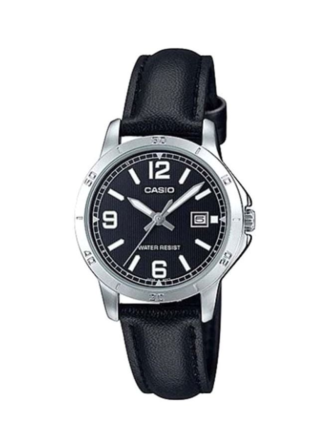CASIO Women's Leather Analog Wrist Watch LTP-V004L-1BUDF  - Image 1