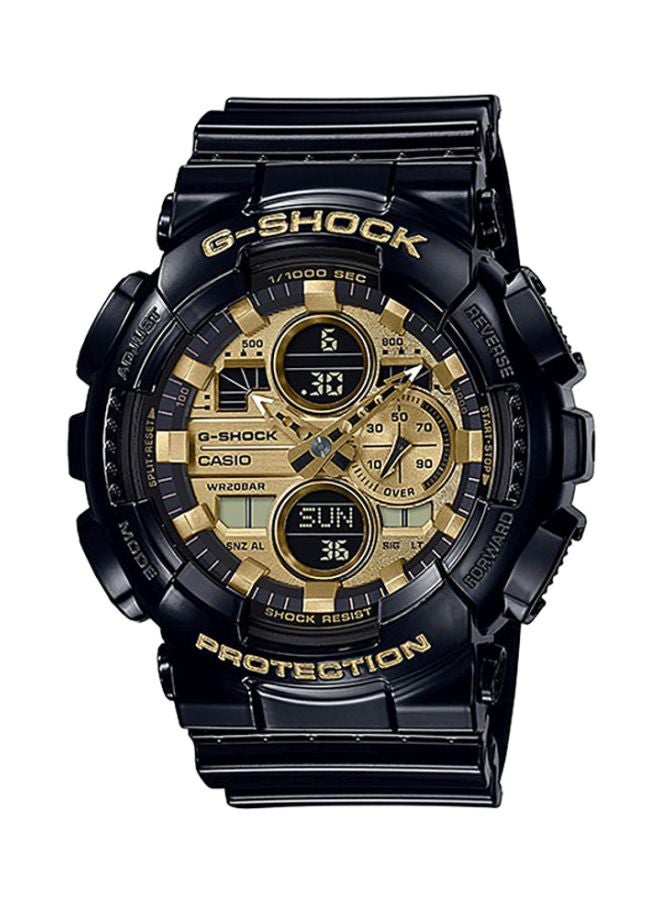 كاسيو ساعة يد كوارتز بعقارب مقاومة للماء بسوار من الإستانلس ستيل طراز GA-140GB-1A1DR للرجال - Image 1