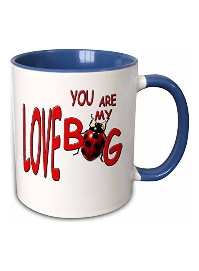 3Dروز مج مطبوع عليه عبارة "You Are My Love Bug" متعدد الألوان