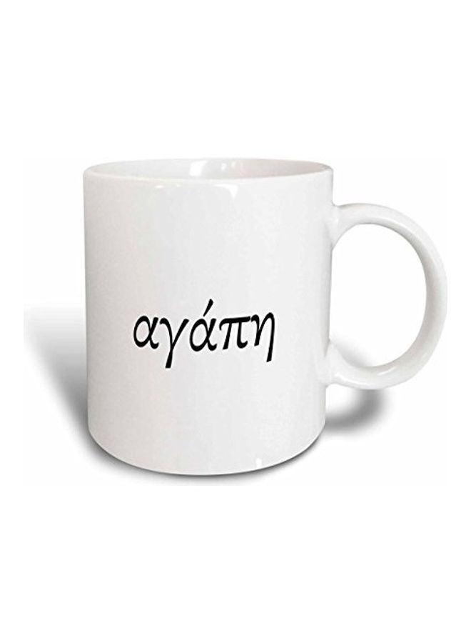 3DROSE World Language Text Ceramic Mug Black/White