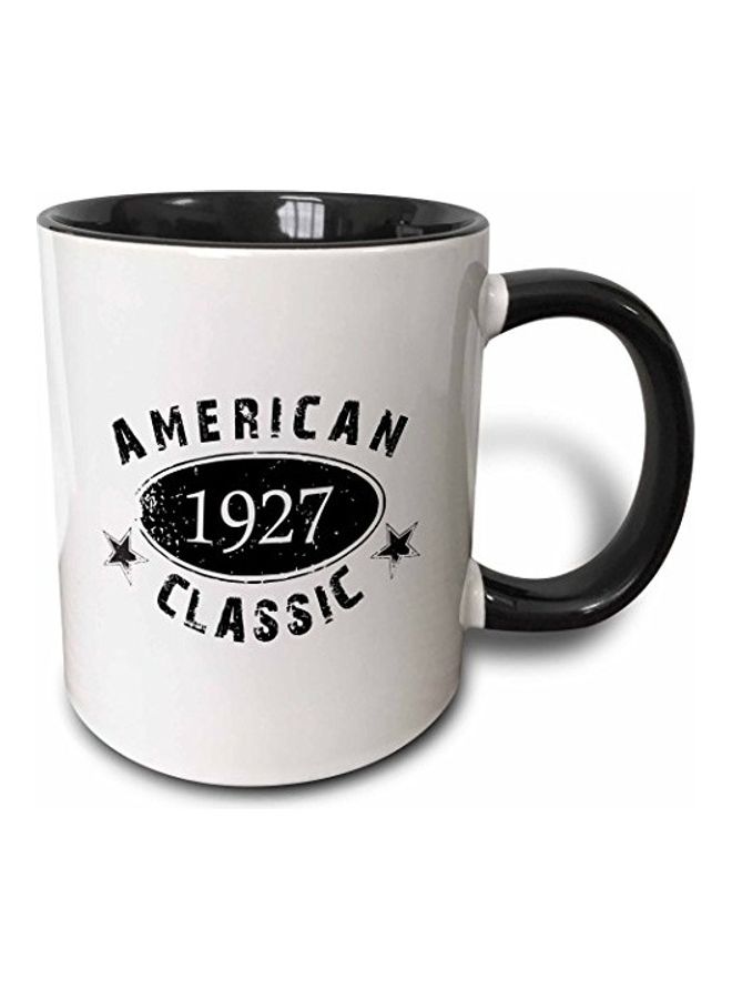 3Dروز مج بطبعة عبارة "American 1927 Classic" بلونين أسود/أبيض