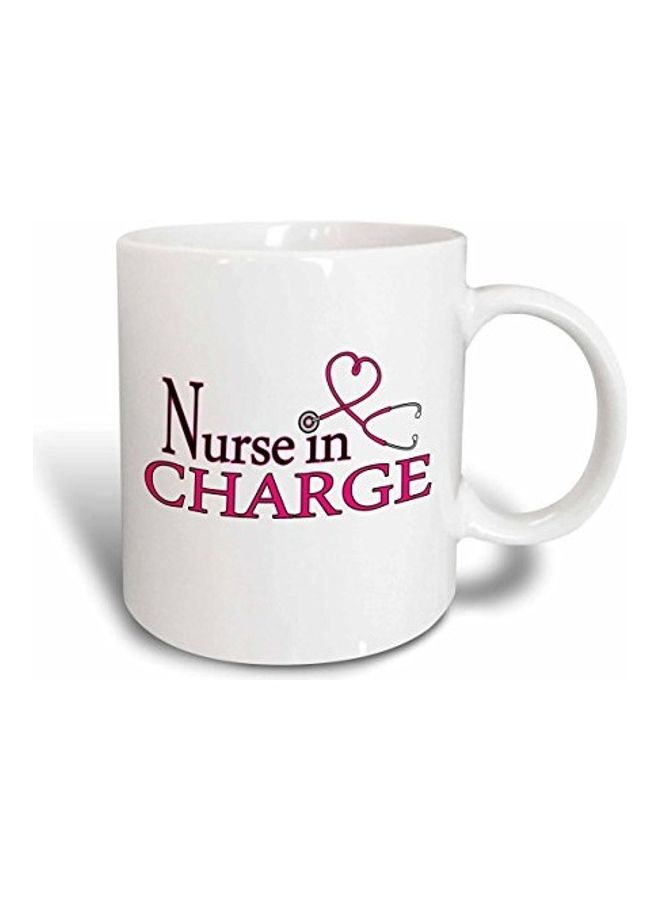 3DROSE 3D Painted Coffee Mug White/Pink/Black