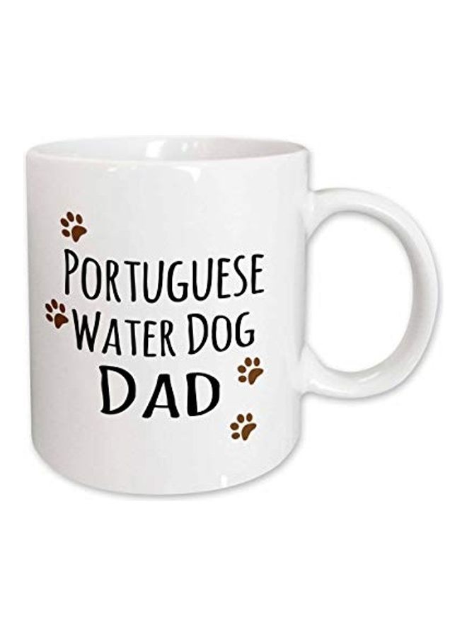 3Dروز مج قهوة بطبعة رسمة ثلاثية الأبعاد بني/ أسود/ أبيض