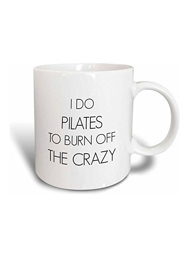 3Dروز مج قهوة بطبعة رسمة ثلاثية الأبعاد أبيض/ أسود