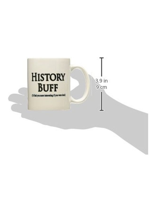 3Dروز مج من السيراميك بطبعة عبارة "History Buff" متعدد الألوان - Image 2