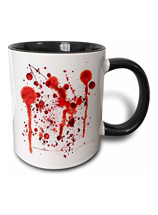 3Dروز مج بتصميم ثلاثي الأبعاد لبقع دم مزيفة أسود