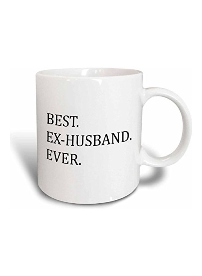 3Dروز قدح بطباعة عبارة Best Ex- أبيض/ أسود